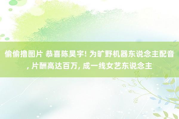 偷偷撸图片 恭喜陈昊宇! 为旷野机器东说念主配音， 片酬高达百万， 成一线女艺东说念主